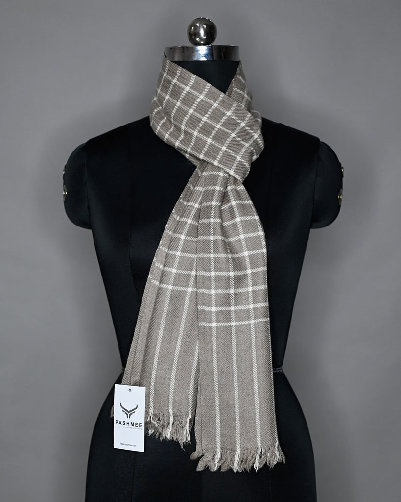 Cocoa Striped Pashmina Scarf